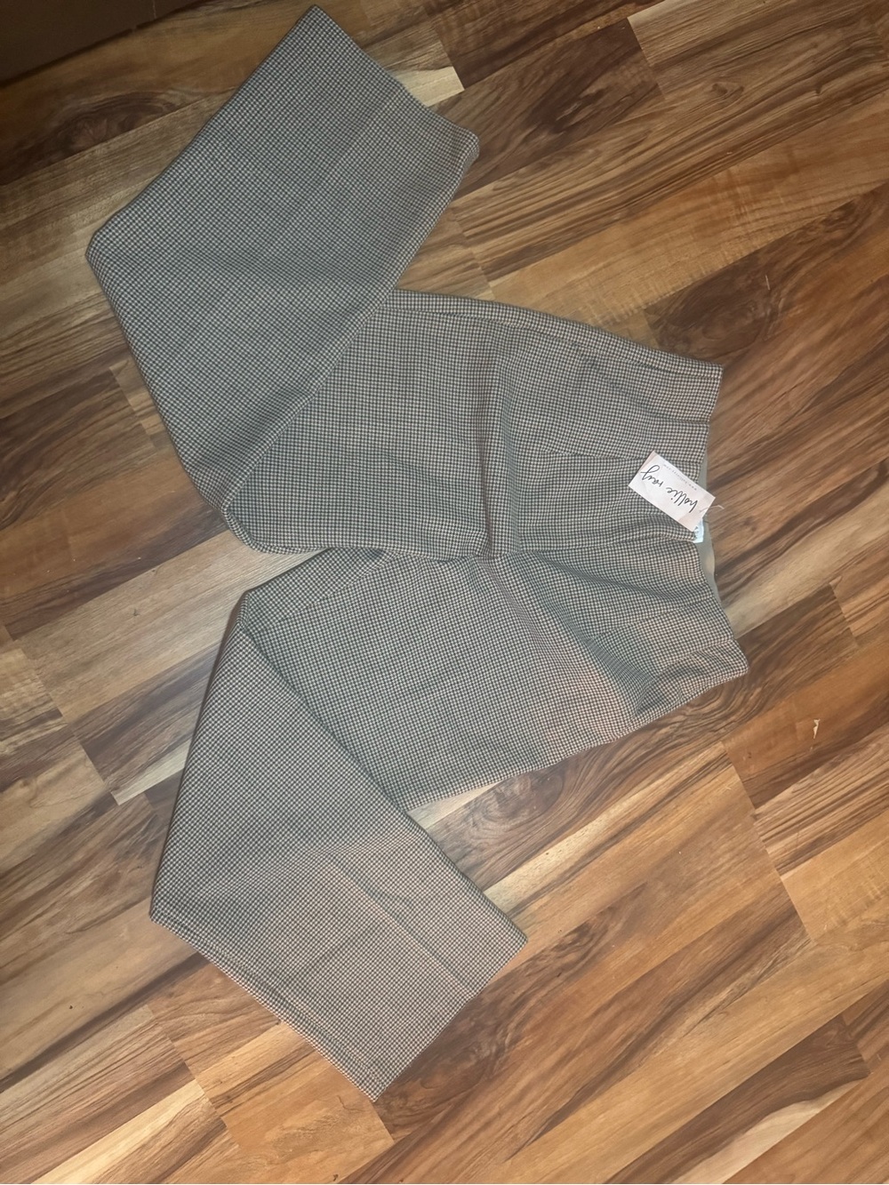 Lucy Paris Gray Houndstooth Trousers